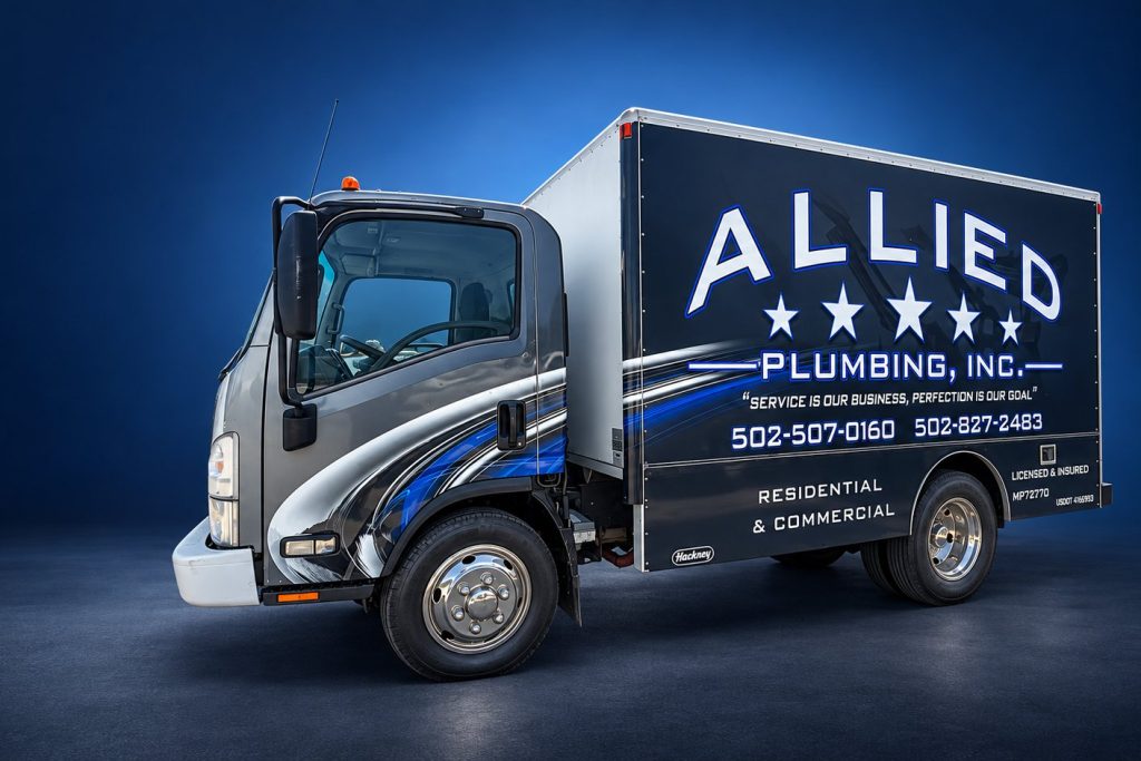 The Allied Plumbing box truck