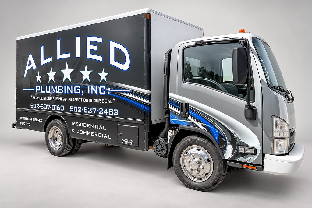 The Allied Plumbing box truck
